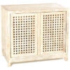 Driftwood Lattice Two-Door Cabinet Home -Global Views 3050154550 RLLD 1
