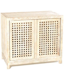Driftwood Lattice Two-Door Cabinet Home