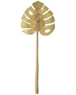 Brass Monstera Leaf Home