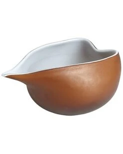 Frosted Amber Bowl W/Blue Casing Home