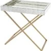 Antique Mirror In Brass Folding Tray Table Home -Global Views 3050305155 RLLD 1