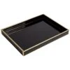 Bevelled Black Glass Tray Home