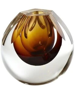 Pentagon Cut Glass Vase Home