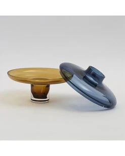 Low Cobalt Over Amber Vase Home -Global Views 3050329155 RLLD 3