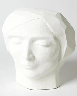 Plaster Faceted Bust Home