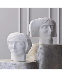 Plaster Faceted Bust Home -Global Views 3050555648 RLLD 3
