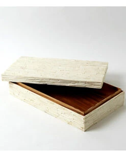 Chiseled Bone Storage Box Home -Global Views 3050555676 RLLD 3
