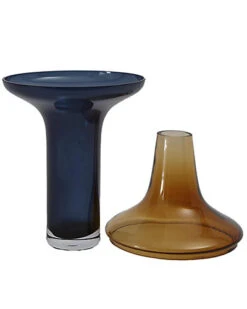 Tall Amber Over Cobalt Vase Home -Global Views 3050555878 RLLD 3