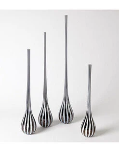 Black & White Striped Vase Home