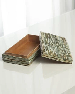 Chiseled Bone Box Home -Global Views 3050555962 RLLD 3