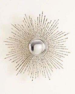 Square Beaded Burst Mirror Home