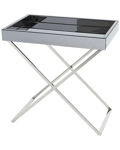 Raphite Mirror In Nickel Folding Tray Table Home 3 Raphite Mirror In Nickel Folding Tray Table Home