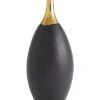 Dipped Golden Crackle/Black Slender Vase Home -Global Views 3050754996 RLLD 1